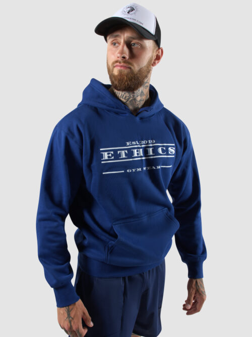 Ethics heren slim fit hoodie blauw