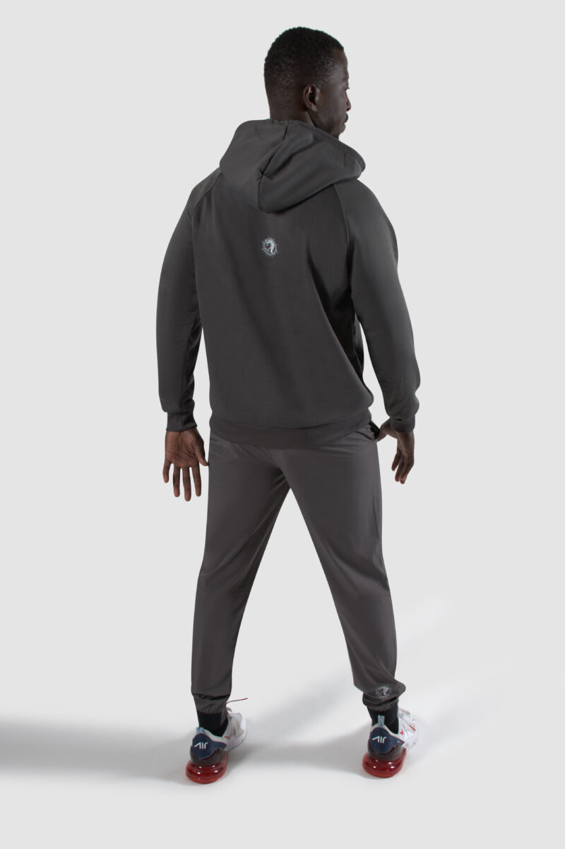 Zwarte heren fleece hoodie van EthicsGymWear