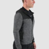 Heren sportvest met rits in zwart en grijs van EthicsGymWear