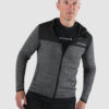 Heren sportvest met rits in zwart en grijs van EthicsGymWear