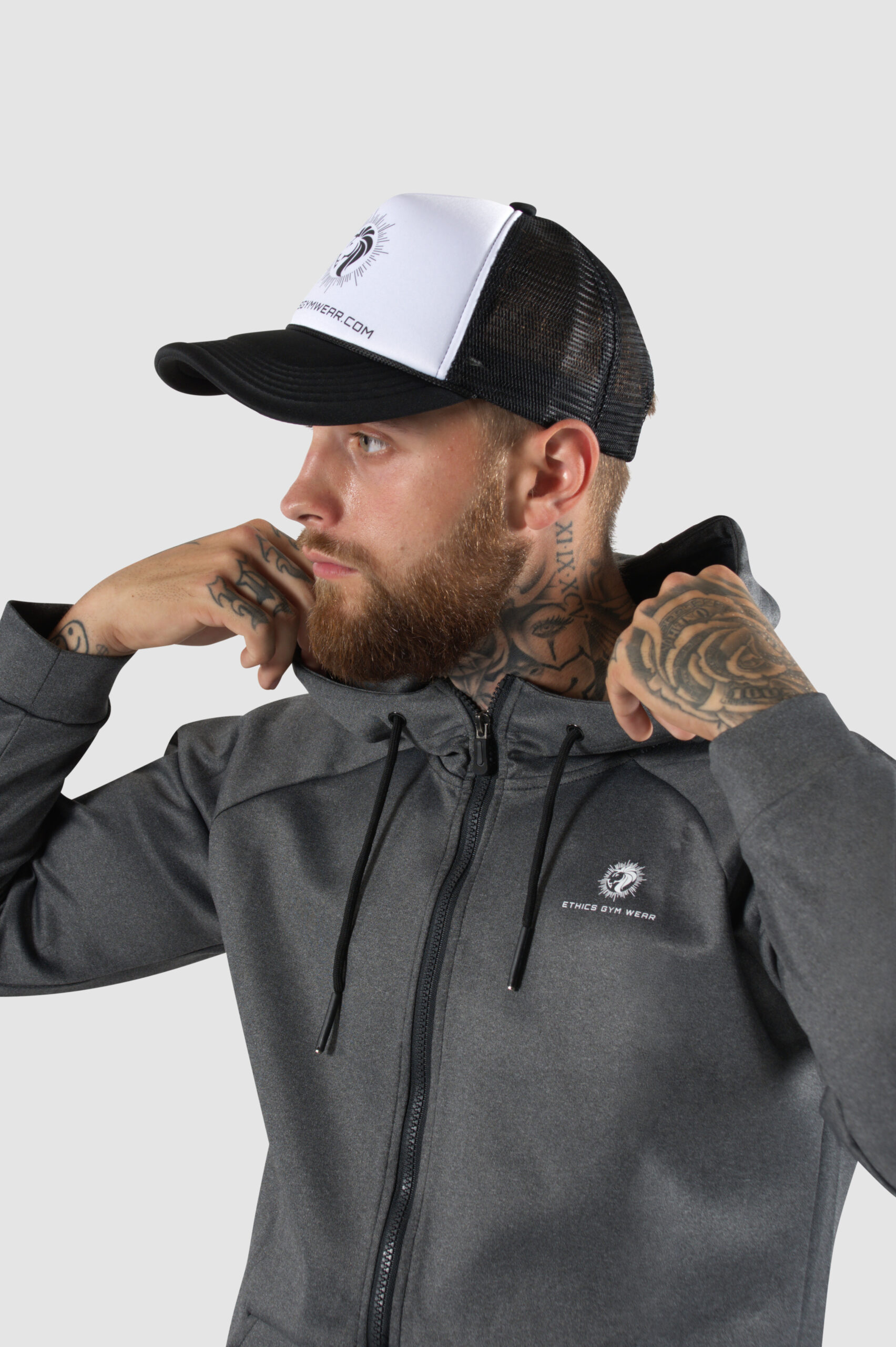 Heren vest met rits, steekzakken en capuchon