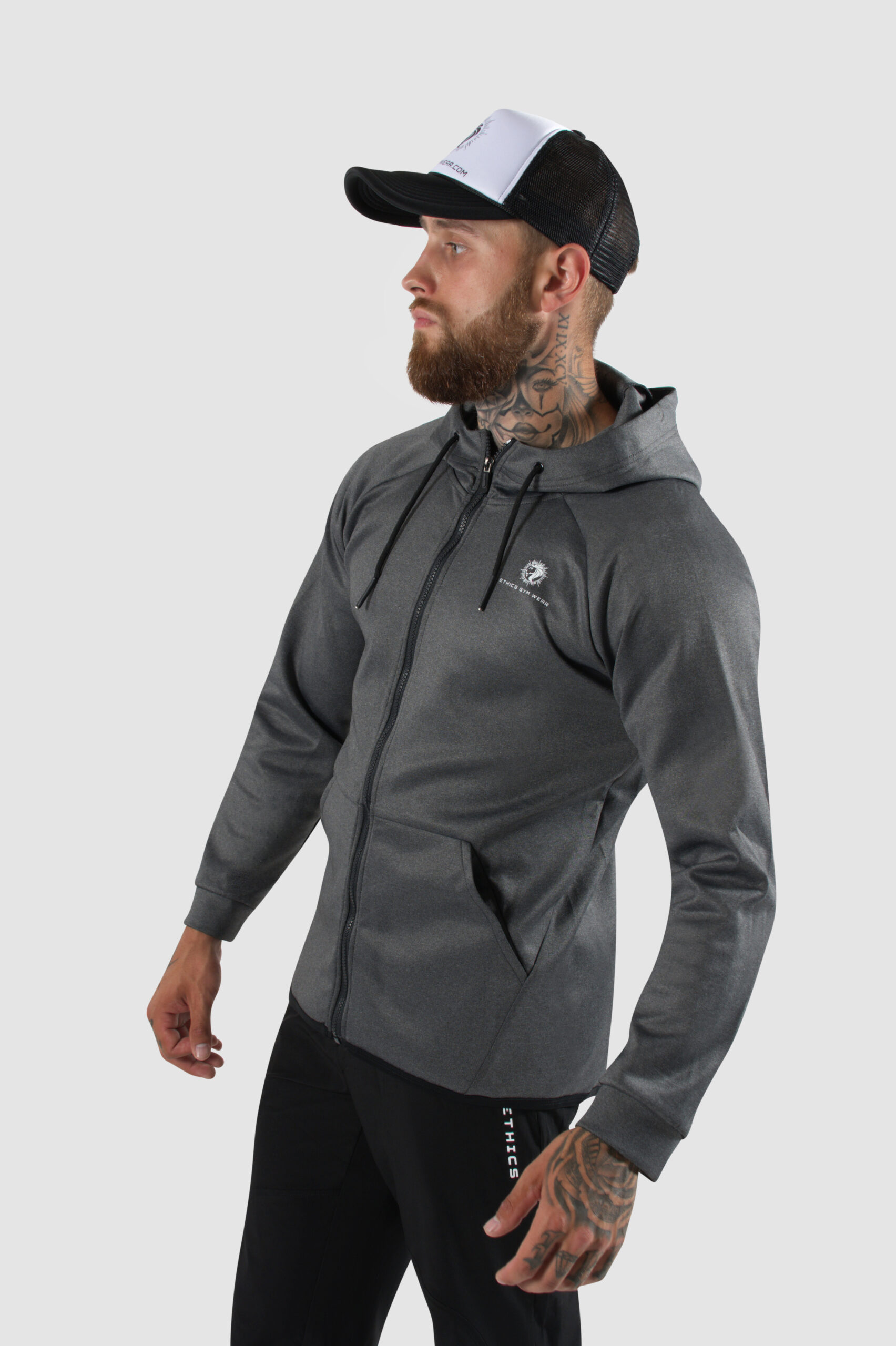 Heren vest met rits, steekzakken en capuchon