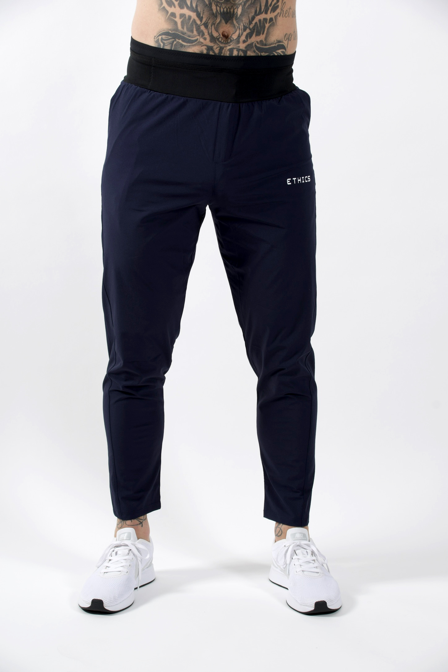 Herenbroek ETHICS Elevate Elite Blauwe heren sport broek met steekzakken en smalle pasvorm