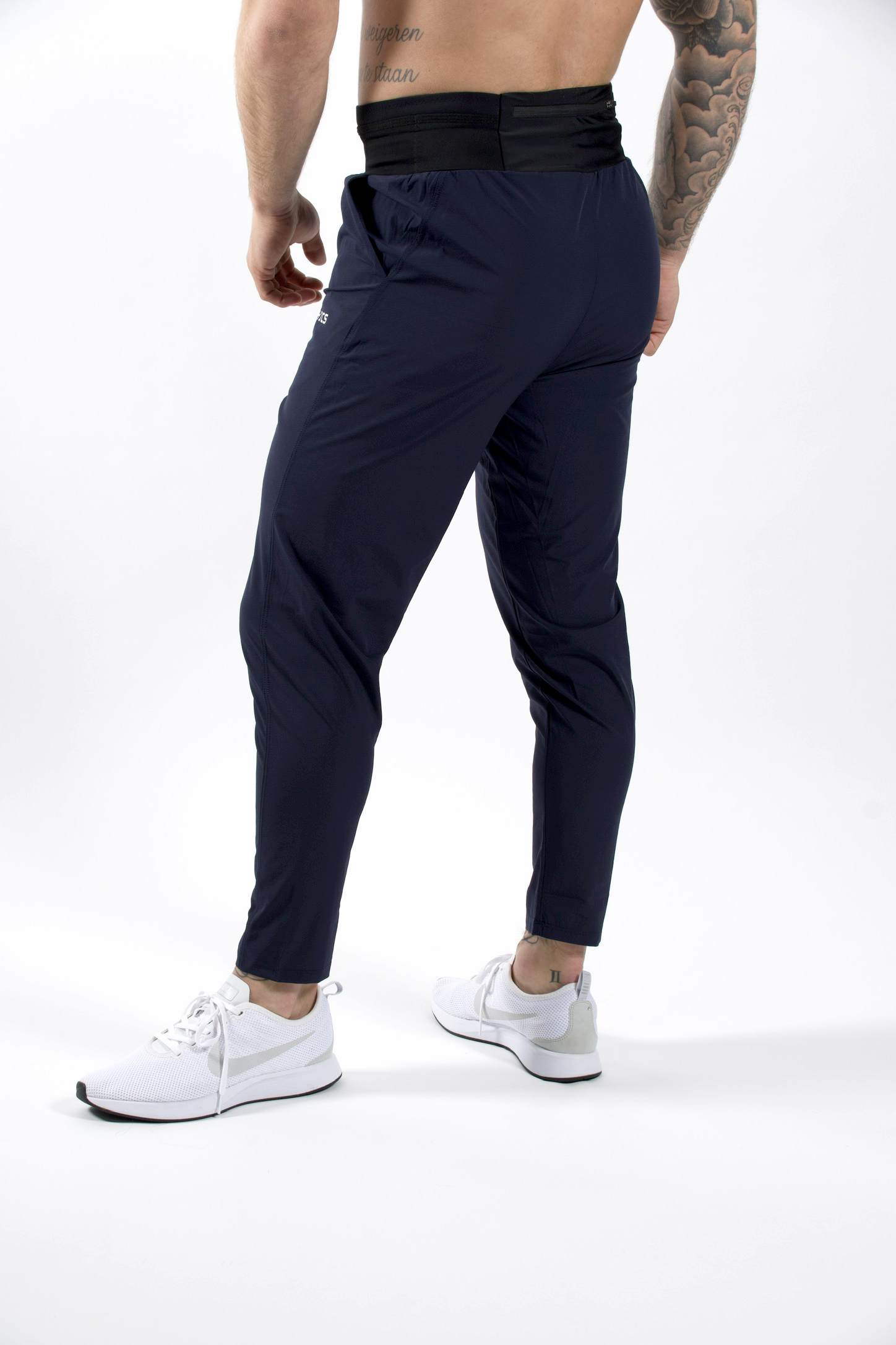 Herenbroek ETHICS Elevate Elite Blauwe heren sport broek met steekzakken en smalle pasvorm